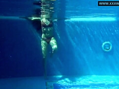 お尻, デカ尻, ビキニ, 茶髪の, 女, 一人, ティーン, オッパイの