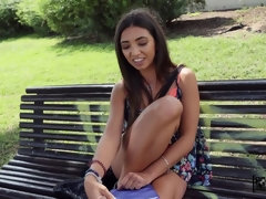 Schwanz, Hundestellung, Europäisch, Handjob, Im freien, Pov, Öffentlich, Muschi