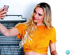 アメリカ人, デカパイ, ブロンド, 指いじり, 自然山雀, オマンコ, ガリガリ, ストリッピング