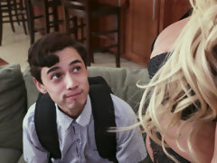 Enthousiasteling, Grote kont, Grote mammen, Blond, Hardcore, Man, Ondergoed, Geschoren