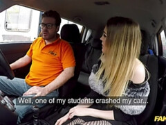 Petite learner eats instructors cum