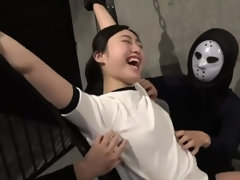 Nice oriental tart making a kinky fetish performance