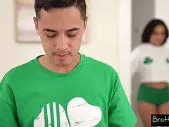 Vanessa Moon Promises Her Good Luck Will Rub Off on Stepbro By Fucking His Bad Luck Away