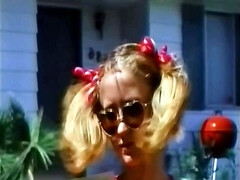 デカパイ, フェラチオ, 毛深い, ハードコア, オマンコ, 三人, ヴィンテージ