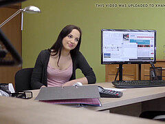 フェラチオ, 茶髪の, ヨーロピアン, オフィス