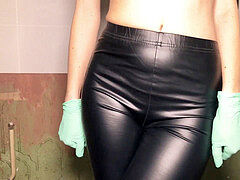 ELITE call girl SERVICE JOI - hefty arse IN LEATHER TIGHTS FOR CHEATING MEN 4K