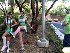 Lesbian Cheerleaders Alex  Madison Fuck Themselves Silly!
