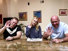 舞台裏, デカチン, デカパイ, ブロンド, なめる, 小柄, オマンコ, ガリガリ