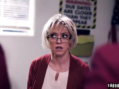 Busty Teacher With Big Tits Getting So Many Cocks To Pl