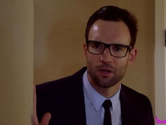 ブロンド, フェラチオ, 中出し, 小柄, オマンコ, 剃毛, ショートヘア, 濡れ