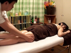 Asian lustful babe kinky massage sex clip
