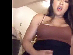 Beautifull teenager tranny Cumming Over milk cans