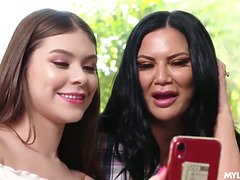 Grote mammen, Hd, Alleen, Stiefmoeder