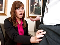 デカ尻, フェラチオ, バック, 自然山雀, オフィス, ストッキング, ティーン, オッパイの