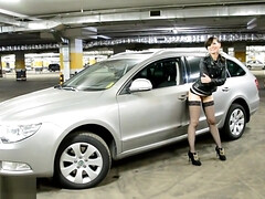 Arsch, Vollbusig, Schwanz, Natürlich, Nippel, Orgasmus, Öffentlich, Strümpfe
