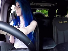 Enthousiasteling, Rondborstig, Auto, Diep in de keel, Voeten fetish, Hd, Masturbatie, Tiener