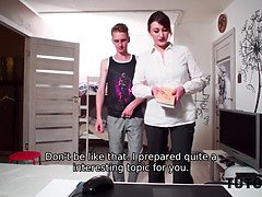 フェラチオ, エロ熟女, 熟年, 淫乱熟女, 母, ロシア人, 教師
