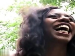 Amateur, Negro, Ébano, Lencería, Al aire libre, Sexo soft, Solo