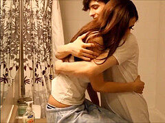 scorching Stepsister Melissa Sharing bed and helping bro