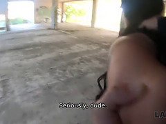 Security officer ain't going to stand on ceremony but penetrate chubby woman