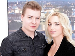 素人, デカ尻, デカチン, ブロンド, フェラチオ, 異人種間, 淫乱熟女, 妻