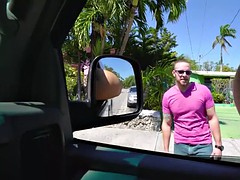 Chica, Belleza, Morena, Coche, Latina