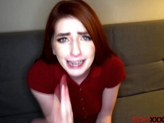 Gezin, Handbeurt, Hardcore, Hd, Slipje, Klein, Doordringend, Roodharige vrouw