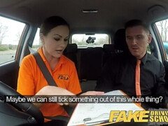 Fake Driving School Backseat blowjobs and deep creampie for super sexy minx