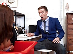 Stylish Amber Jayne and Coco Rains's big cock sex