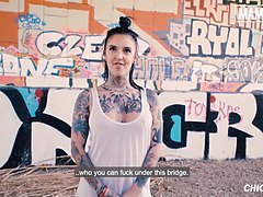 (Yemaya Gonzalez, Emilio Ardana) - Tattooed Spanish Slut With Big Tits Hot Outdoor Fuck