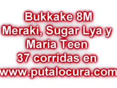 Blondine, Braunhaarige, Viele männer bespritzen eine frau, Gruppensex, Gruppe, Reiten, Schlucken, Titten