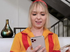 Cul, Blonde, En levrette, Cuisine, Tabou, Adolescente, Nénés, Uniforme