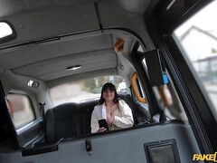 Nerdy Brunette Mom Seduced by Cab Driver - Glasses Babe Takes Pics Of Her Tits part 1 - Nadja Lapiedra