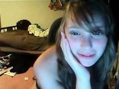 Brunette brune, Masturbation, Solo, Adolescente, Webcam