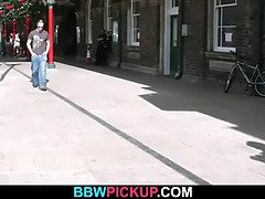 BBW is picked up and fucked in the public restroom