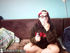 Morena, Gordita, Corridas, Corridas faciales, Latina, Monstruo, Fumando, Chupando