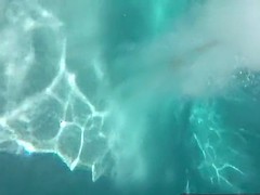 美女, デカパイ, ブロンド, 面白, オナニー, プール, ポルノスター