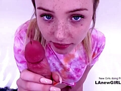 Grosser schwanz, Blondine, Hochschule, Süss, Handjob, Pov, Ablutschen, Jungendliche (18+)