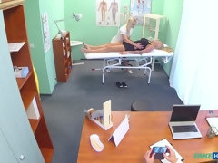 Leie, Arzt, Lesbisch, Lecken, Krankenschwester, Büro, Uniform, Spanner