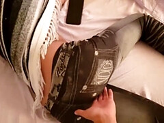 Amateur, Cul, Éjaculation interne, Fille latino, Public, Chatte, Sous la jupe, Voyeur