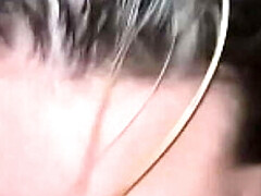 White-haired bimbo takes it all and fills with goo, as I bang her shamelessly