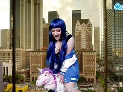 Kinky blue haired solo masturbation - Sexy Model Plays With Her Wet Pussy - Lizzie love