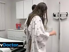 Americano, Culo, Mamada, Morena, Corridas, Médico, Oficina, Anilingus