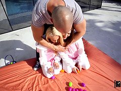 ブロンド, 茶髪の, 巨乳な, オマンコ, ガリガリ, フェラする, ティーン, オッパイの