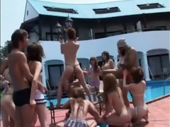 Amateur, Asiatique, Sucer une bite, Groupe, Japonaise, De plein air, Fête, Adolescente