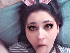 Amateur, Grosse bite, Européenne, Suçant, Adolescente