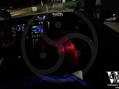 Asiatique, Sucer une bite, Voiture, Éjaculation interne, Homosexuelle, Hard, De plein air, Rousse roux