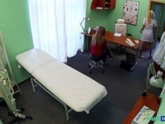 69, 素人, 医者, レズビアン, なめる, 看護婦, オフィス, ユニフォーム