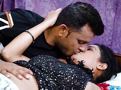 DESI brunette Indian babe in real amateur hardcore with her lover - Creampie cumshot