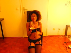 Negro, Mamada, Hembra, Fetiche, Tacones, Coño, Solo, Juguetes